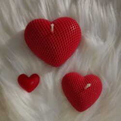 Lot de 2 bougies cœur